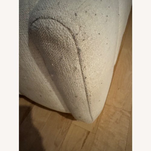 Used CB2 Forte Channeled Fabric Upholstered King Bed for sale on AptDeco