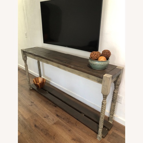 Used Large Custom Handcrafted Solid Wood Sideboard for sale on AptDeco