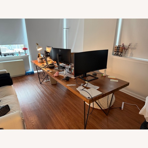 Used CB2 Dylan Natural Wood Dining Table for sale on AptDeco