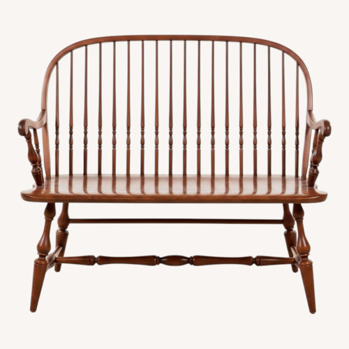 Used Nichols & Stone Dark Brown Wood Bench for sale on AptDeco