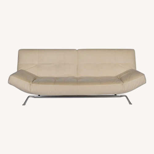 Used Vintage Ligne Roset Light Brown Microsuede Futon for sale on AptDeco