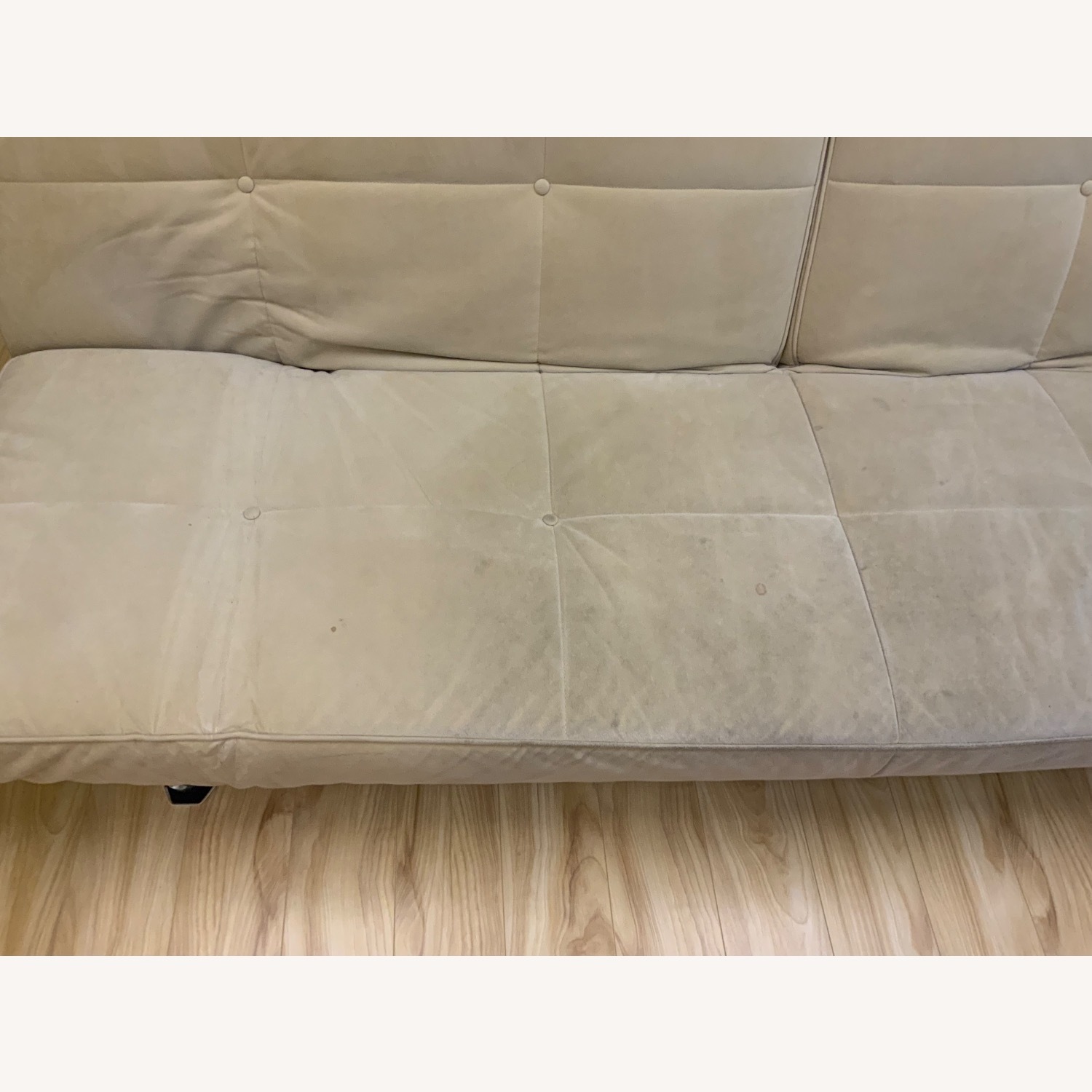 Vintage Ligne Roset Light Brown Microsuede Futon - image-3