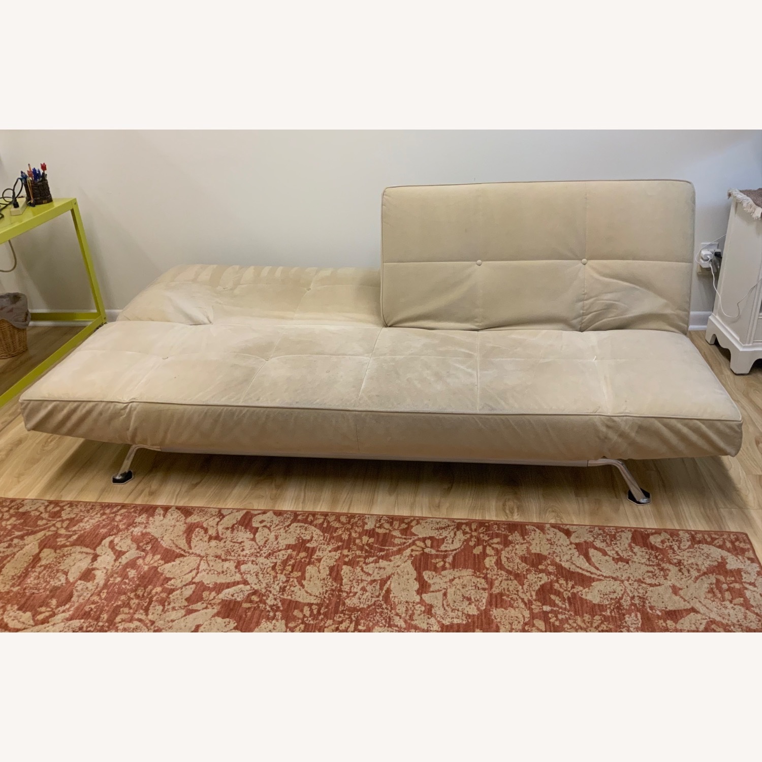 Vintage Ligne Roset Light Brown Microsuede Futon - image-5