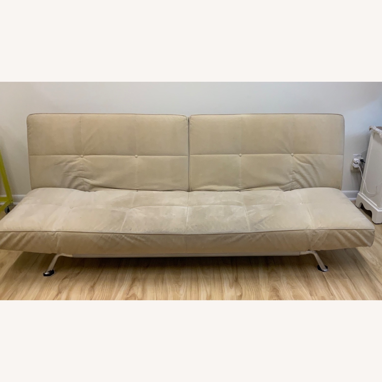 Vintage Ligne Roset Light Brown Microsuede Futon - image-2