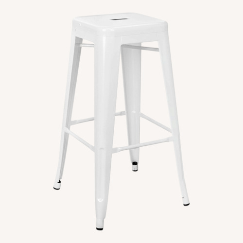 Used Amazon White Tabouret Bar Stools 30" for sale on AptDeco