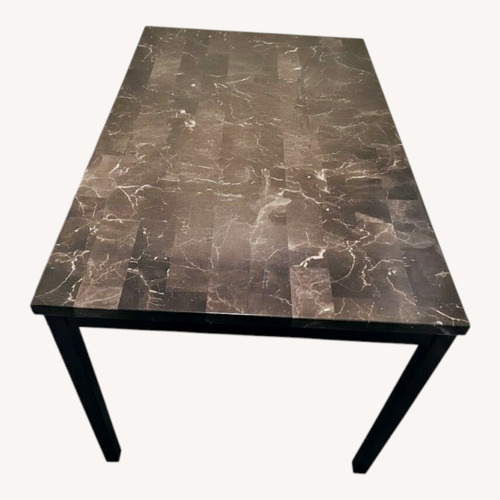 Used Black Faux Leather Dining Set for sale on AptDeco