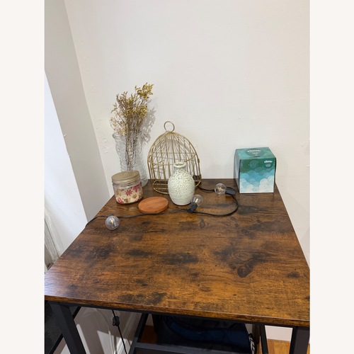 Used Dark Brown Wood Side Table for sale on AptDeco