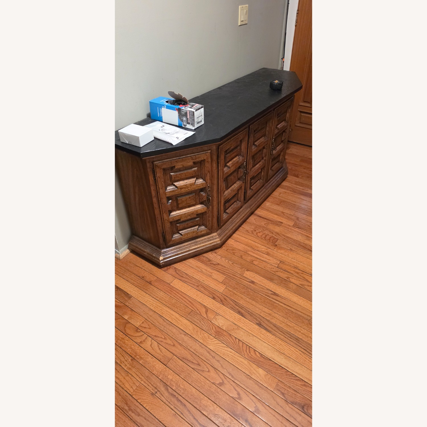 Dark Brown Wood Sideboard - image-4