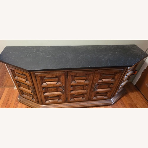 Used Dark Brown Wood Sideboard for sale on AptDeco