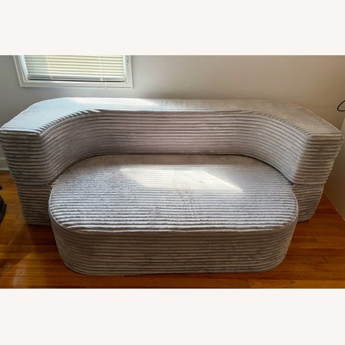 Used Amazon Corduroy Convertible Queen Sleeper Sofa Bed for sale on AptDeco