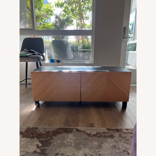 Used IKEA Besta Dark Brown Wood Wall Shelf for sale on AptDeco