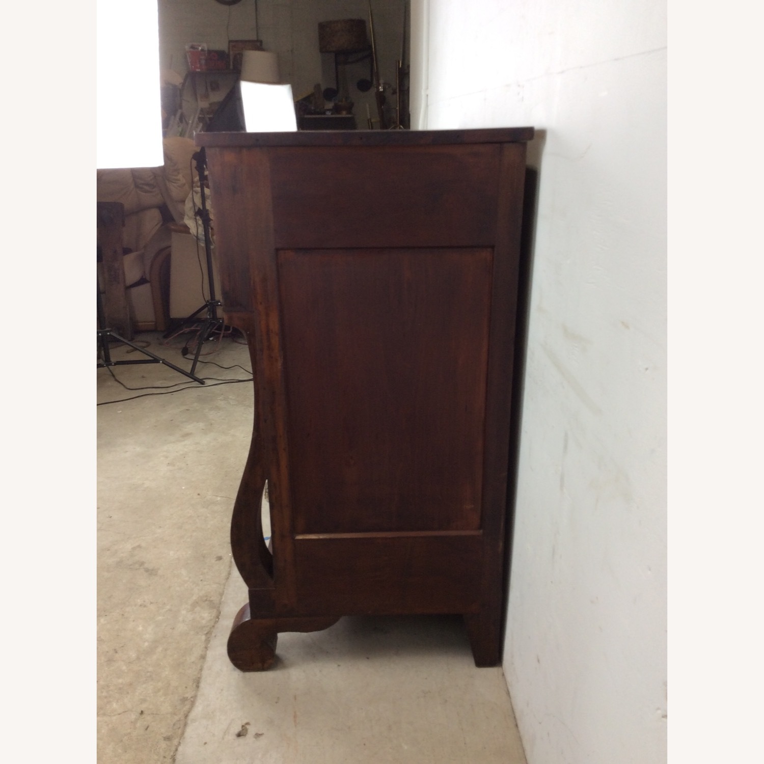 Antique Empire Mahogany Dresser with Glass Pulls - image-5