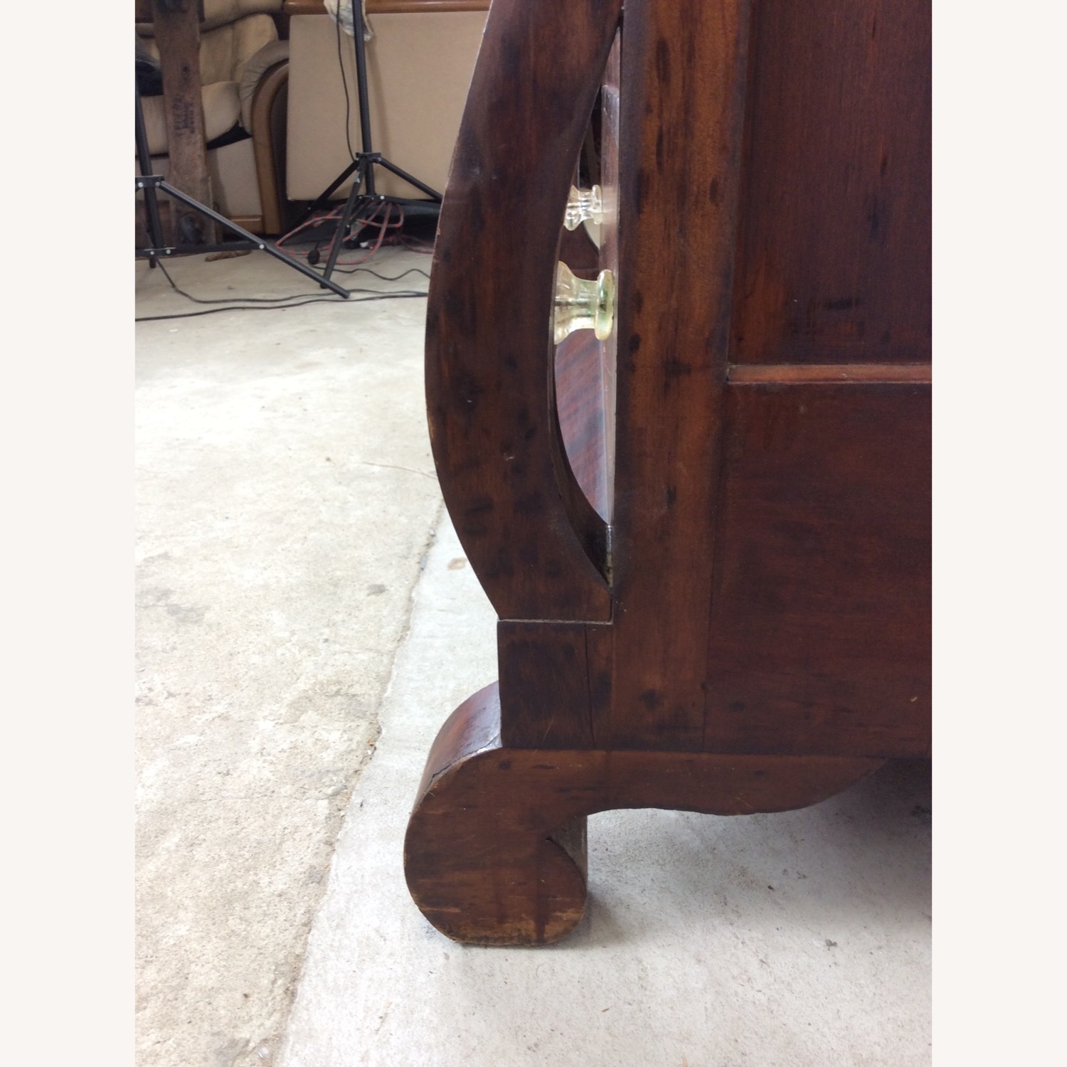 Antique Empire Mahogany Dresser with Glass Pulls - image-6