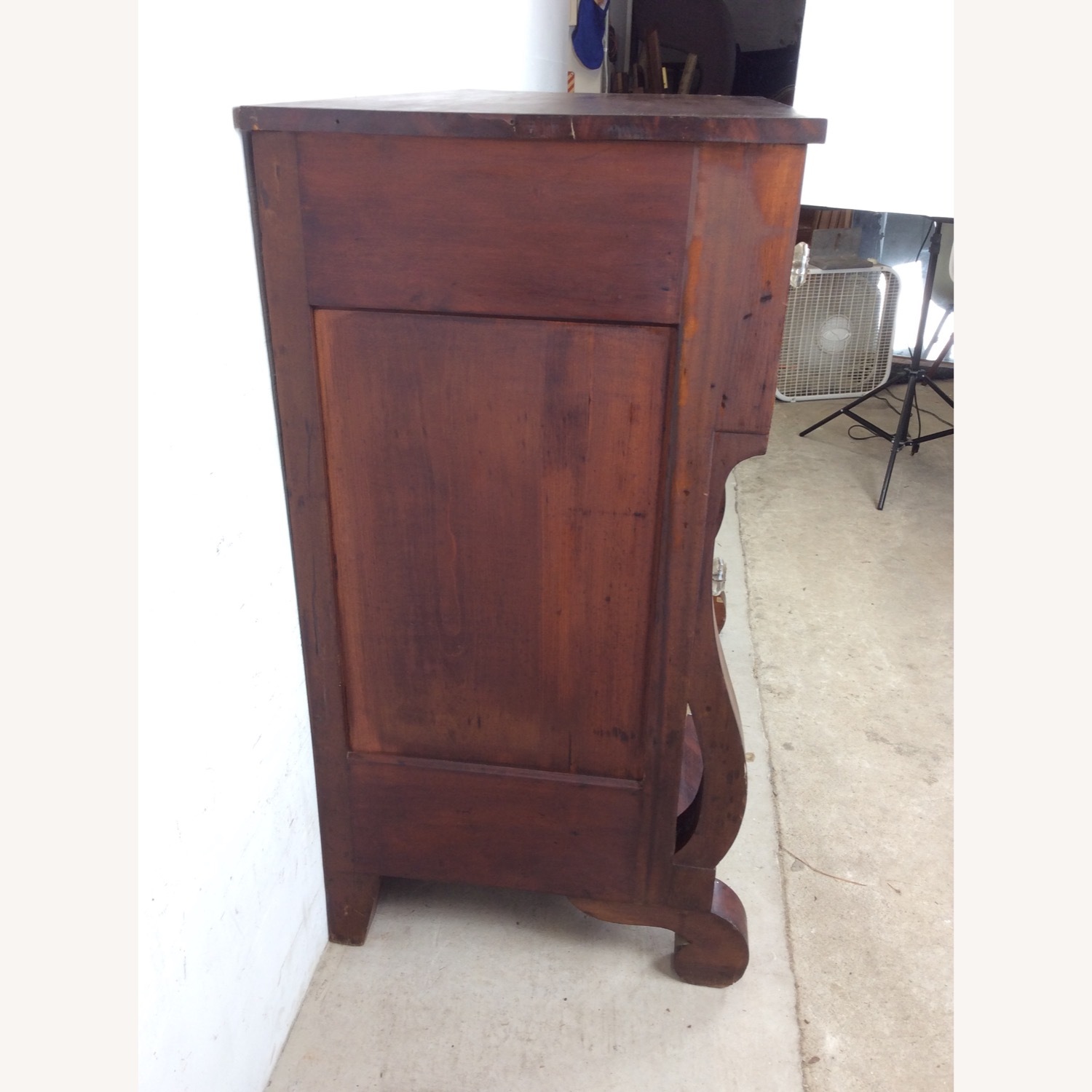 Antique Empire Mahogany Dresser with Glass Pulls - image-7