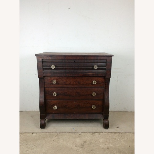 Used Antique Empire Mahogany Dresser with Glass Pulls for sale on AptDeco