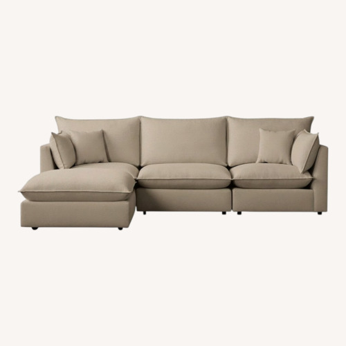 Used Arhaus Light Gray 3+ Piece Sectional + Ottoman for sale on AptDeco