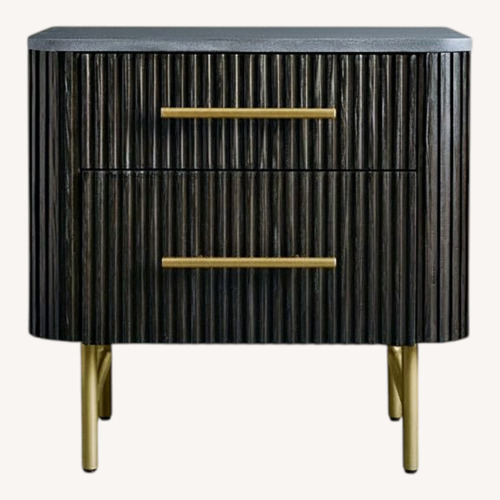 Used Arhaus Finnley Nightstand Ebony Bluestone for sale on AptDeco