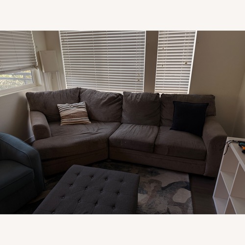 Used Light Gray Fabric 2 Piece Sectional for sale on AptDeco