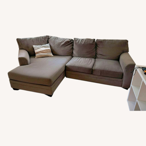 Used Light Gray Fabric 2 Piece Sectional for sale on AptDeco