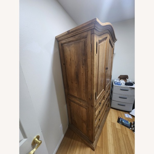 Used Dark Brown Wood Chest for sale on AptDeco