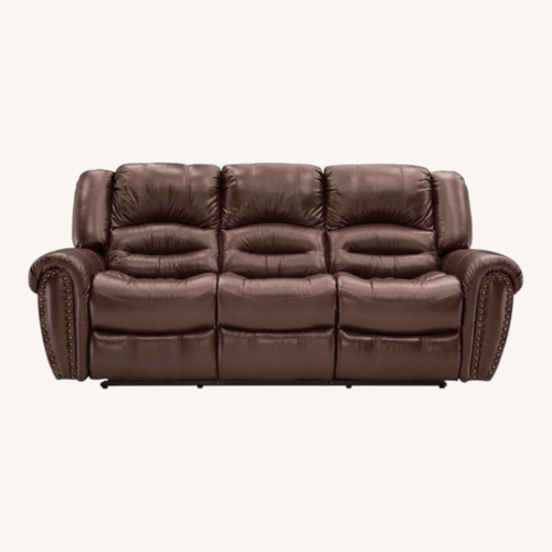 Used Raymour & Flanigan Cole Leather Power-Reclining Sofa for sale on AptDeco
