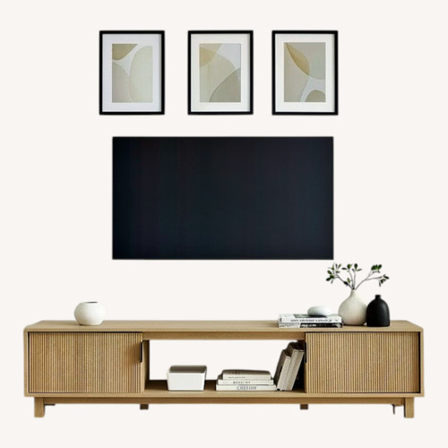 Used Wayfair Farmann Reeded 2-Door TV Stand for sale on AptDeco