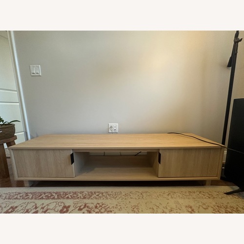 Used Wayfair Farmann Reeded 2-Door TV Stand for sale on AptDeco