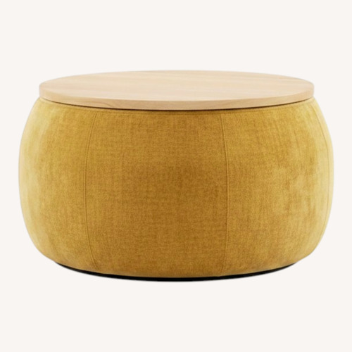 Used Wayfair Round Storage Ottoman, 2 In 1 Function for sale on AptDeco