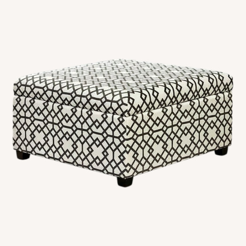 Used Overstock Fabric Storage Ottoman / Coffee Table for sale on AptDeco