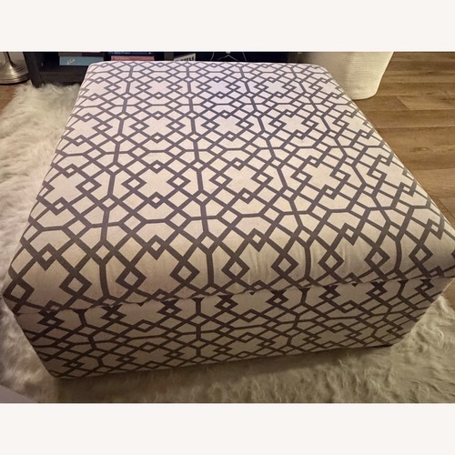 Used Overstock Fabric Storage Ottoman / Coffee Table for sale on AptDeco