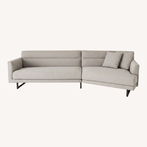 Used Camerich Light Gray Fabric 2 Piece Sectional for sale on AptDeco