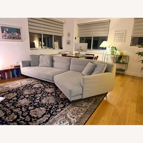Used Camerich Light Gray Fabric 2 Piece Sectional for sale on AptDeco