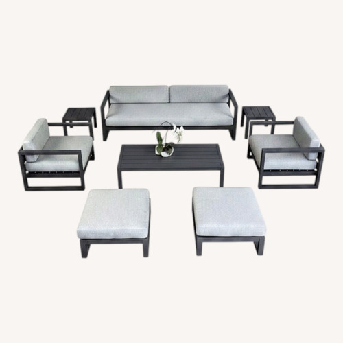 Used Restoration Hardware Aegean Outdoor Set — New Sunbrella Cushions for sale on AptDeco