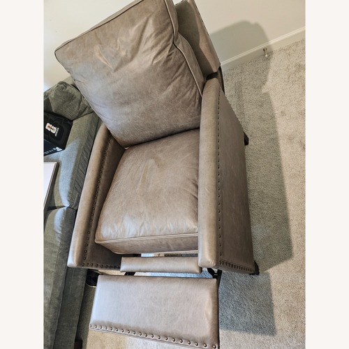Used Pottery Barn Tyler Square Arm Leather Recliner for sale on AptDeco