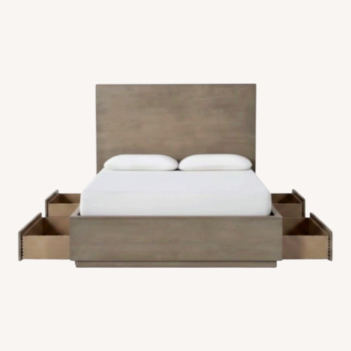 Used Living Spaces Natural King Bed for sale on AptDeco