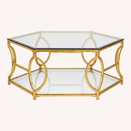 Used Z Gallerie Transparent Glass Coffee Table for sale on AptDeco