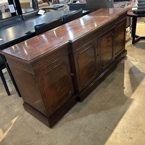 Used Henredon Banded Mahogany 3-Door On Casters Buffet for sale on AptDeco