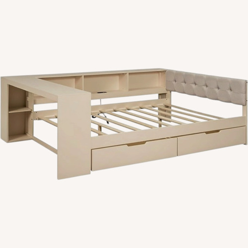 Used Polibi Light Brown Wood Full Bed for sale on AptDeco