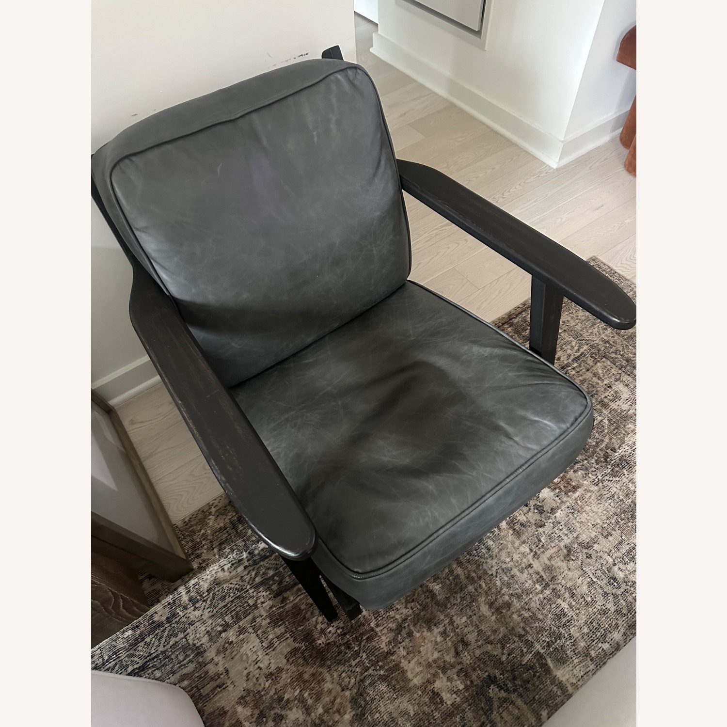 Pottery Barn Raylan Leather Chair - image-2