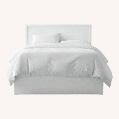 Used Restoration Hardware White Wood Queen Bed for sale on AptDeco