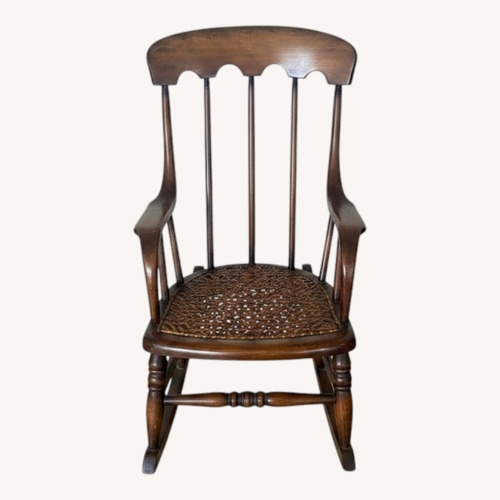Used Vintage Children's Cane Bottom Rocking Chair for sale on AptDeco