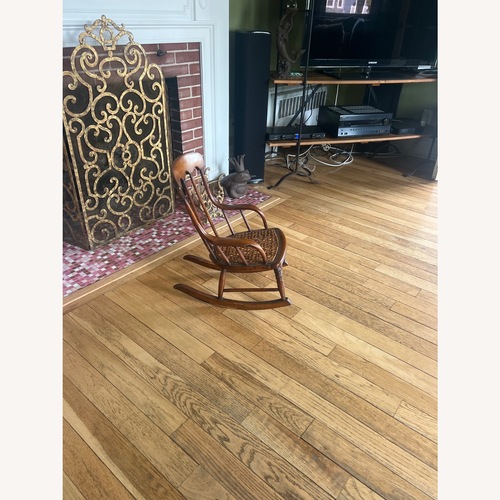 Used Vintage Children's Cane Bottom Rocking Chair for sale on AptDeco
