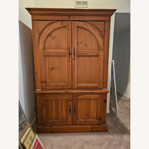 Used Hooker Furniture Corporation Light Brown Armoire for sale on AptDeco