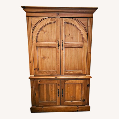 Used Hooker Furniture Corporation Light Brown Armoire for sale on AptDeco