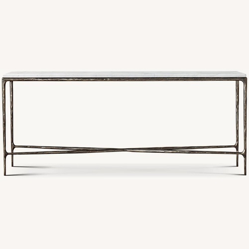 Used Restoration Hardware Natural Marble Side Table for sale on AptDeco