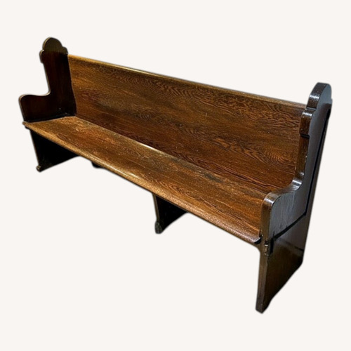 Used Vintage/Antique Finds Dark Brown Wood Bench for sale on AptDeco