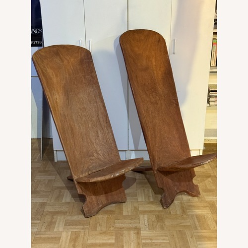 Used Natural Wood Accent Chair for sale on AptDeco