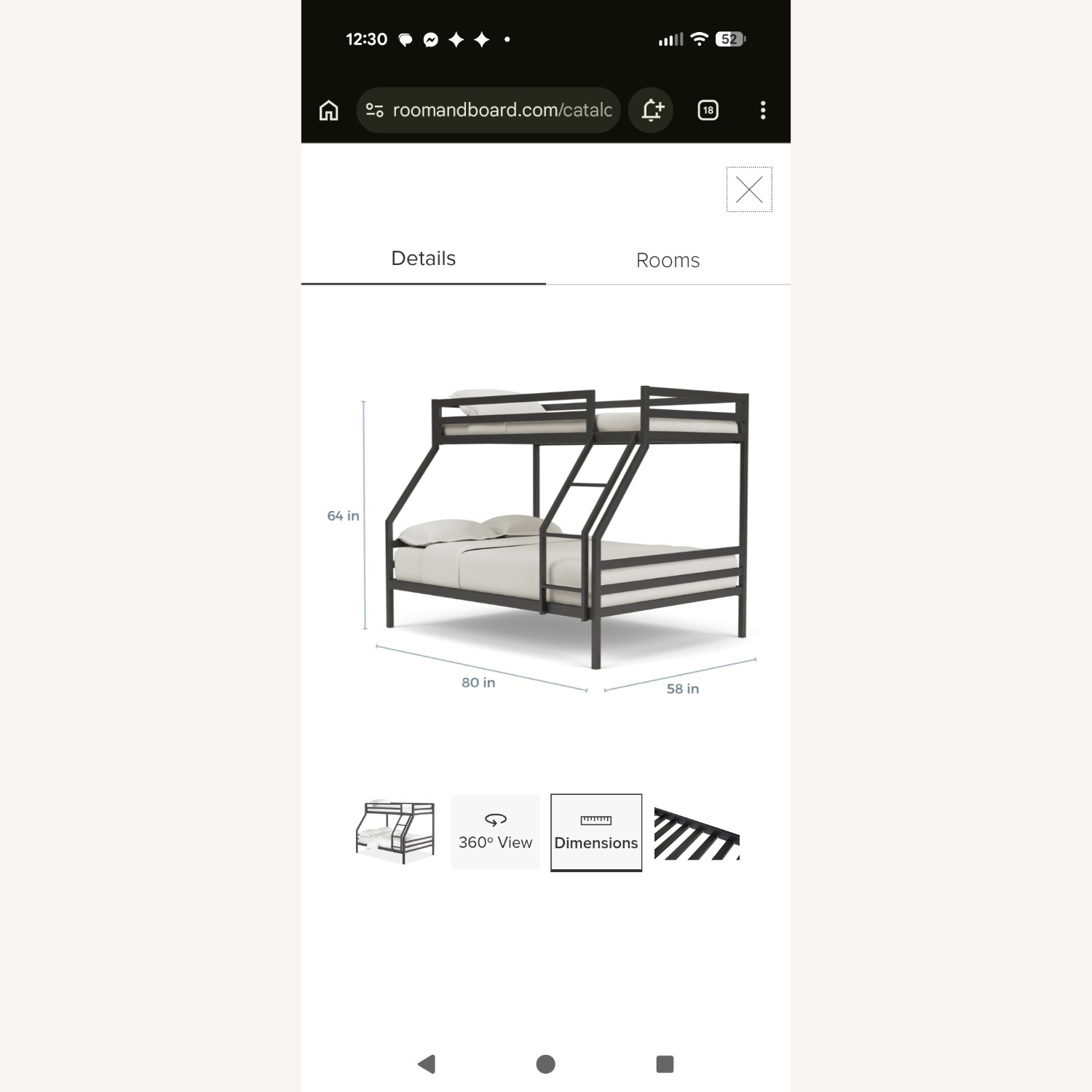 Room & Board Fort Bunk Bed - Twin over Full - image-8