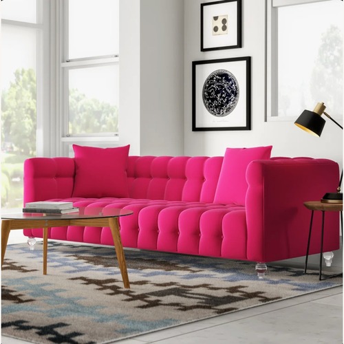 Used Wayfair Pink Doyon Upholstered Sofa for sale on AptDeco