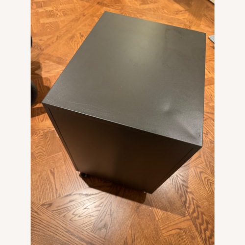 Used Crate & Barrel Pilsen Graphite Metal Filing Cabinet for sale on AptDeco